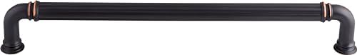 Top Knobs TK328BSN Chareau Collection 18 Reeded Appliance Pull Brushed Satin Nickel