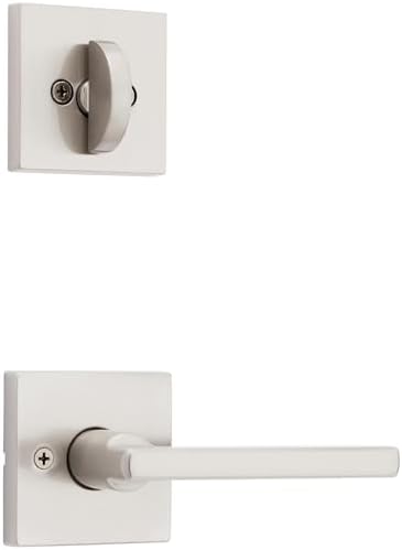 Kwikset Deadbolt Door Hardware Set Square and Keyed on One Side