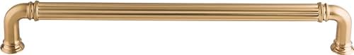 Top Knobs TK328BSN Chareau Collection 18 Reeded Appliance Pull Brushed Satin Nickel