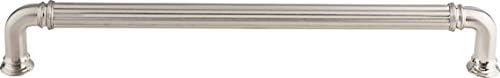 Top Knobs TK328BSN Chareau Collection 18 Reeded Appliance Pull Brushed Satin Nickel