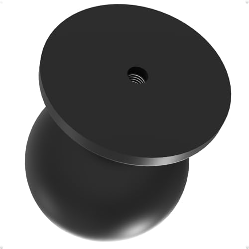 Trust4Care 8-Pack 1-13 Matt Black Cabinet Knobs with Wide Base Backplate
