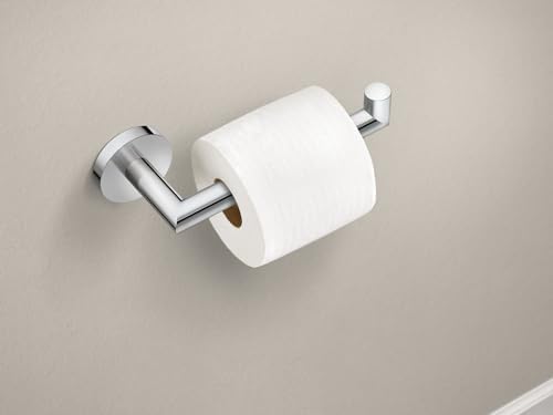 Modern Durable Chrome Toilet Paper Holder for Single Post Installation
