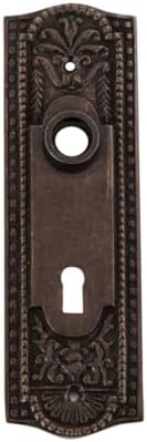 7 14 Door Back Plate Brass with Keyhole