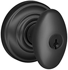 Schlage F51A Siena Knob with Andover Trim Matte Black