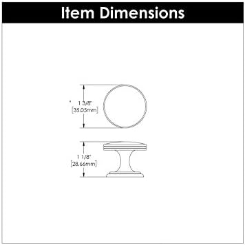 Hickory Hardware American Diner Transition Door Handle Knob Stainless Steel