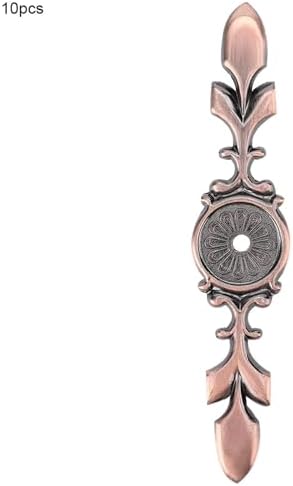 10-Piece Retro cabinet handle back plate Zinc Alloy Redish Bronze