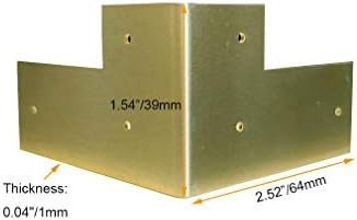Antique Brass Corner Protectors 4Pcs Metal Box Edge