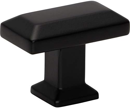 Atlas Homewares Sweetbriar Lane Rectangle Knob 1 38 Inch Matte Black