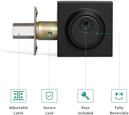 YAGU Modern Square Keyed Deadbolt Lock