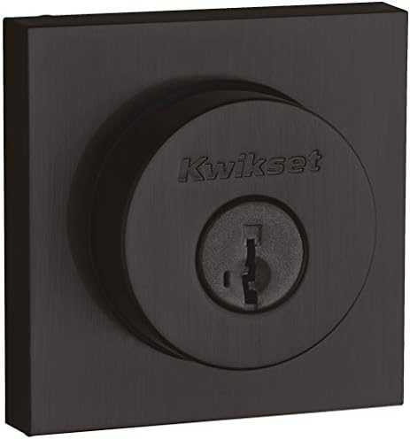 Kwikset 159SQT-11PS Halifax Square Double Cylinder Deadbolt Smart Key Venetian Bronze