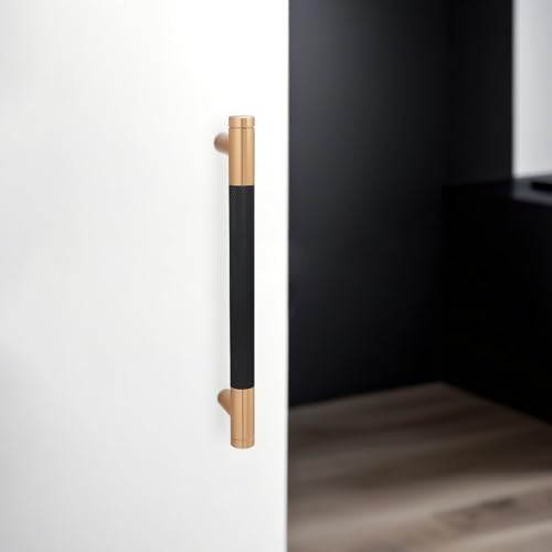 10-Piece Matte Black Champagne Bronze Cabinet Pulls