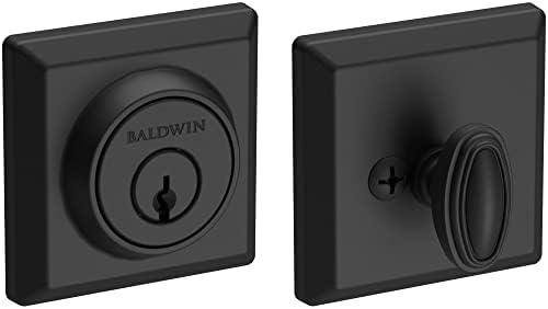 Baldwin Traditional Square Cylinder Deadbolt Polished Nickel