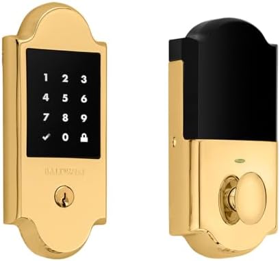 Baldwin Boulder Touchscreen Deadbolt Polished Brass with SecureScreen Technology