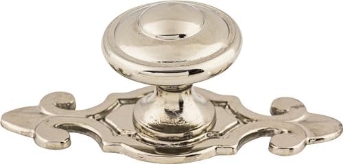 Top Knobs M464 Canterbury Knob with Back Plate Pewter