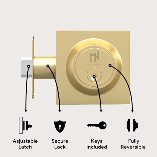 Elevate Security with Mega Handles - Deadbolt I - SATIN BRASS