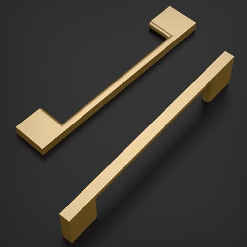 Amerdeco 10 pack champagne bronze cabinet pulls 5-inch hole centers