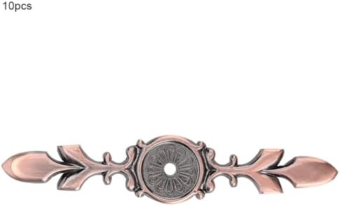 10-Piece Retro cabinet handle back plate Zinc Alloy Redish Bronze