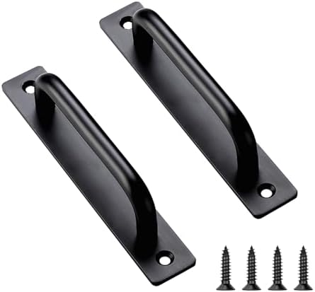 Durable Aluminum Alloy Barn Door Handles 2-Piece Set