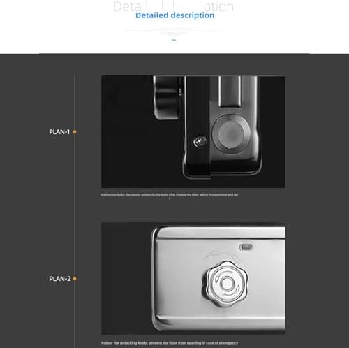 SOONHUA Smart Keyless Entry Door Lock with Fingerprint IC Card Access