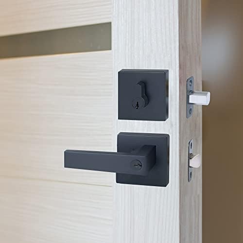 Design House 595702 Emblem Single Cylinder Deadbolt Matte Black