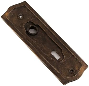 7 14 Door Back Plate Brass with Keyhole