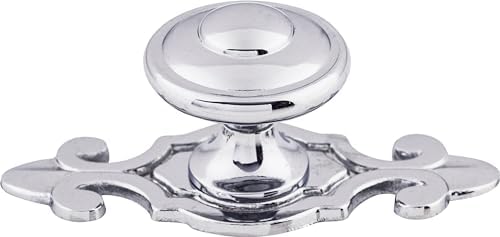 Top Knobs M464 Canterbury Knob with Back Plate Pewter