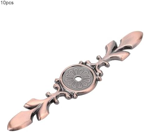 10-Piece Retro cabinet handle back plate Zinc Alloy Redish Bronze