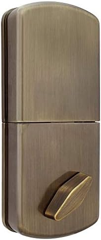 MiLocks XF-02AQ Digital Deadbolt Keyless Entry Remote Control Antique Brass