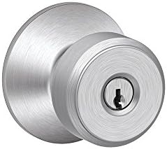 Schlage 626 Bowery Knob - Keyed Entry Satin Chrome Door Lock