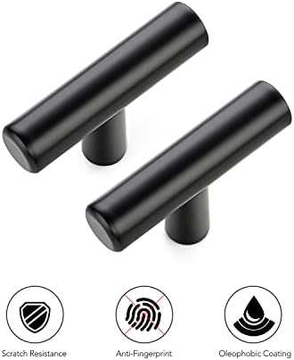 Ravinte 2 Inch Cabinet Handles Stainless Steel Matte Black Kitchen Pulls 25 Pack