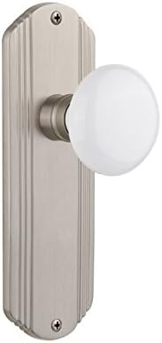 Nostalic Door Knob_plate Set Satin Nickel 2375 inch