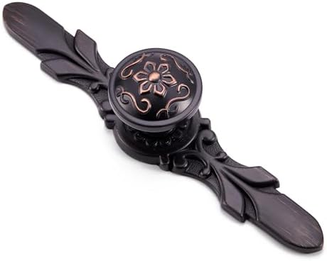 Round Cabinet Knob with Back Plate 10 Pack Rubbed Bronze