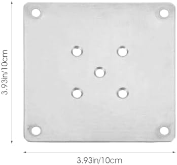 8-Piece Furniture Leg Bracket Set Zinc Plated Silver Easy to Install