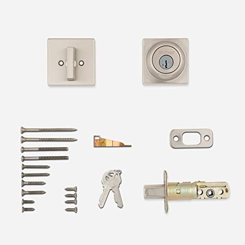 Kwikset 660SQT-15S Single Cylinder Square SmartKey Deadbolt