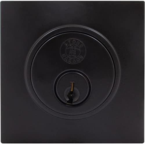 Secure Door Lock Set Matte Black Key-Way Fitting