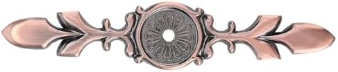 Hyuduo 10-Piece Cabinet Handle Backplate Set - Retro Design in Reddish Bronze
