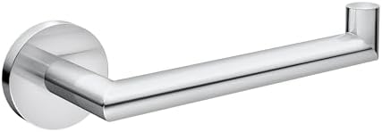 Modern Durable Chrome Toilet Paper Holder for Single Post Installation