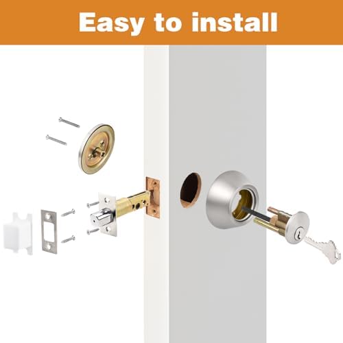 Probrico 3-Pack Satin Nickel Deadbolts