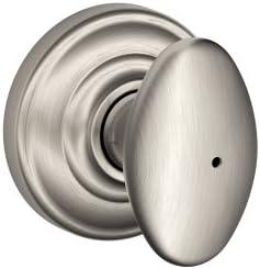 SCHLAGE Siena Privacy Knob Andover Rose - Satin Nickel
