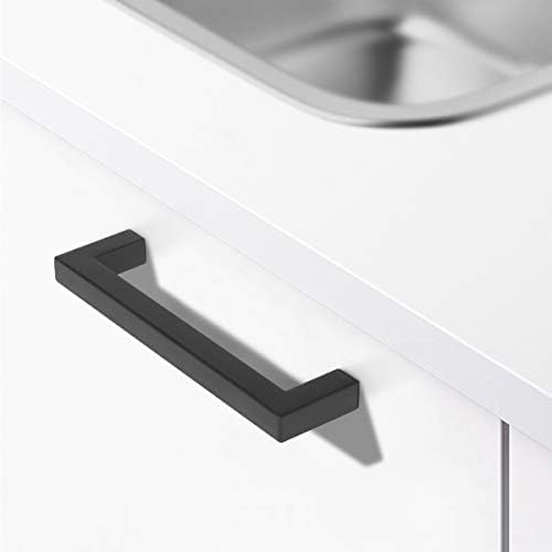 ProBrico 5-Pack Matte Black Square Cabinet Pulls