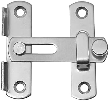 Guard Latch Bolt Door Lock With Screws stainless steel Silver
