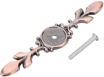 10-Piece Retro cabinet handle back plate Zinc Alloy Redish Bronze