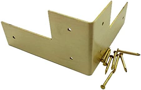 Antique Brass Corner Protectors 4Pcs Metal Box Edge
