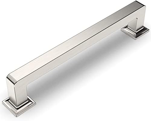 Amerdeco 10 Pack Satin Nickel Cabinet Pulls 5 Inch Hole Centers