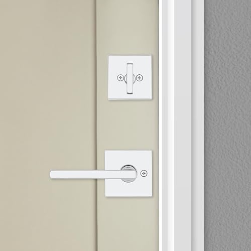 Kwikset Deadbolt Door Hardware Set Square and Keyed on One Side