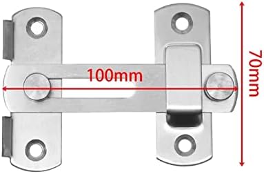 Guard Latch Bolt Door Lock With Screws stainless steel Silver