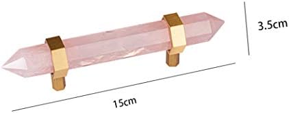 Natural Crystal Door Handle Pink Door Knob