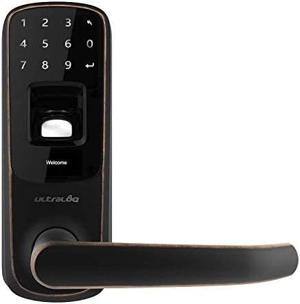ULTRALOQ Smart Door Lock - Fingerprint Entry Deadbolt Aged Bronze