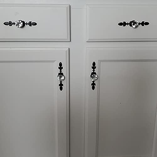 Stunning 6-Piece Diamond Crystal Glass Cabinet Knobs