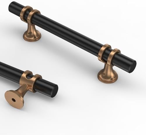 Asidrama 10-Piece Kitchen Cabinet Handles Set Bronze Matte Black Finish